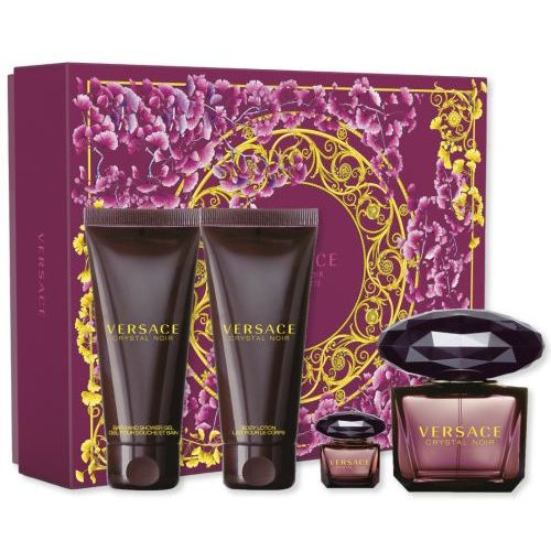 Versace Crystal Noir Eau De Toilette 4 Piece Gift Set