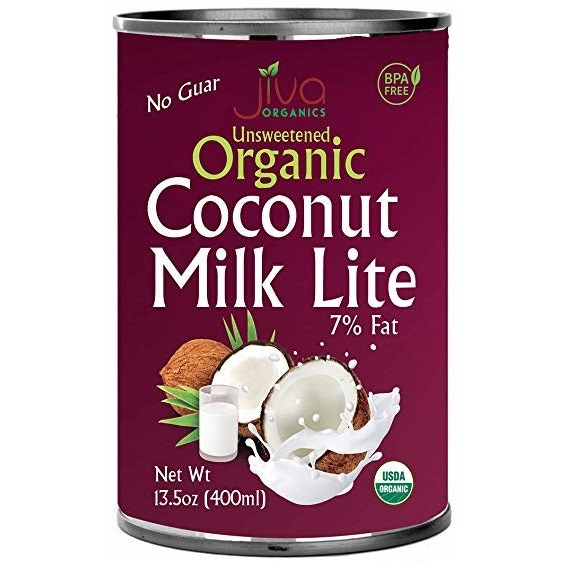 Case of 24 - Jiva Organics Organic Coconut Milk Lite - 400 Ml (13.5 Fl Oz)