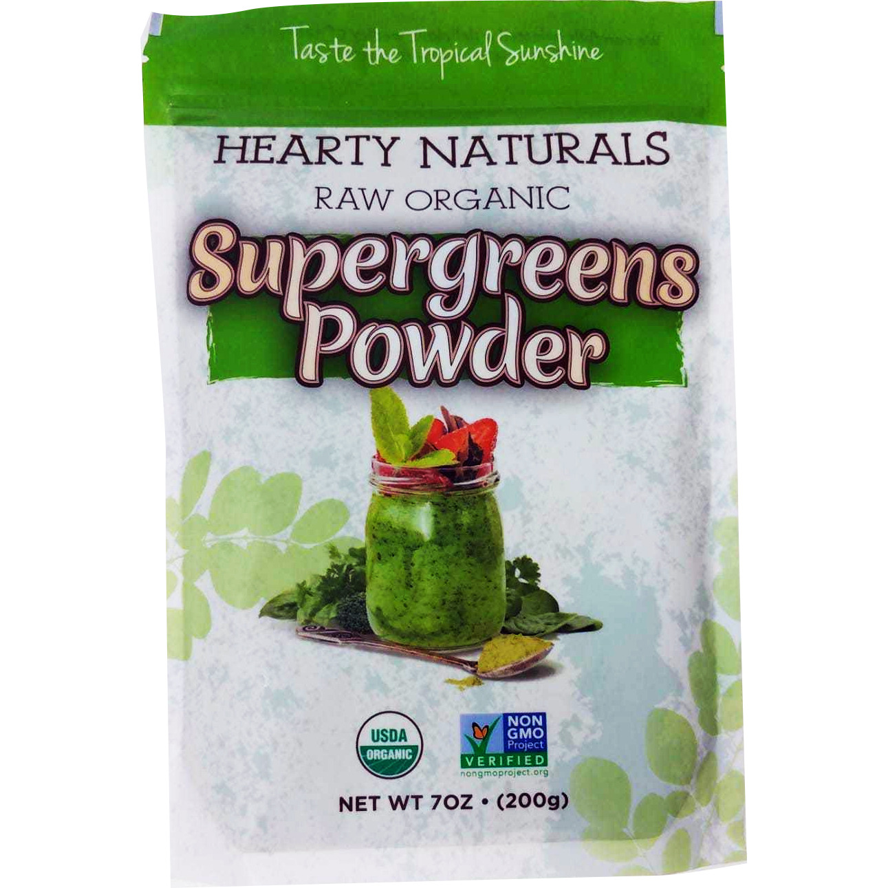 Case of 6 - Hearty Naturals Organic Supergreens Powder - 7 Oz (200 Gm)