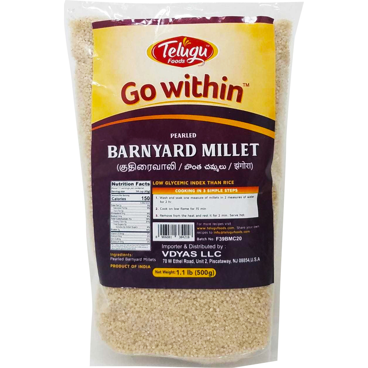 Barnyard Millet Telugu Name