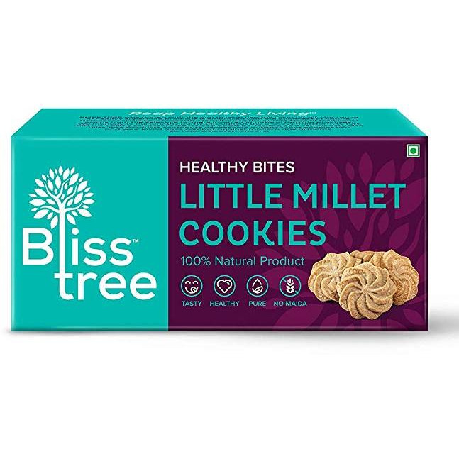 Bliss Tree Little Millet Cookies - 75 Gm (2.64 Oz)