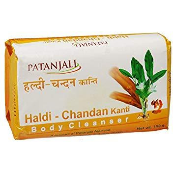 Case of 24 - Patanjali Haldi Chandan Kanti Body Cleanser Soap Bar - 140 Gm (4.93 Oz)