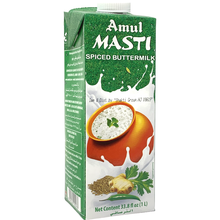 Case of 12 - Amul Masti Spiced Buttermilk - 1 L (33.8 Fl Oz)