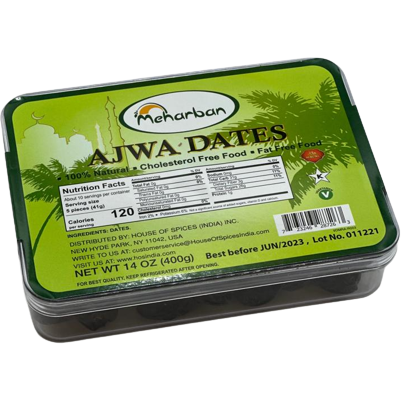 Meharban Ajwa Dates - 400 Gm (14 Oz)