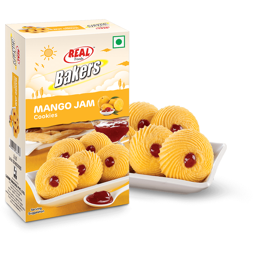 Real Bakers Mango Jam Cookies - 200 Gm (7.06 Oz)