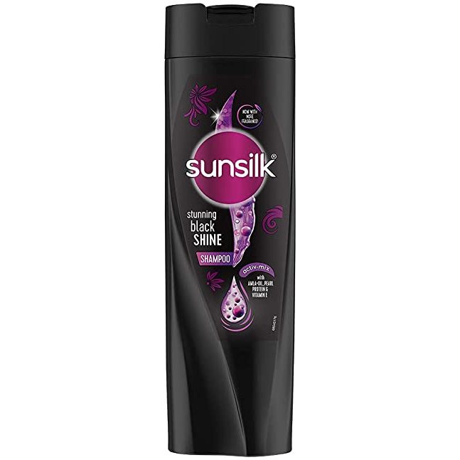 Case of 15 - Sunsilk Stunning Black Shine Shampoo - 360 Ml (12.17 Oz)