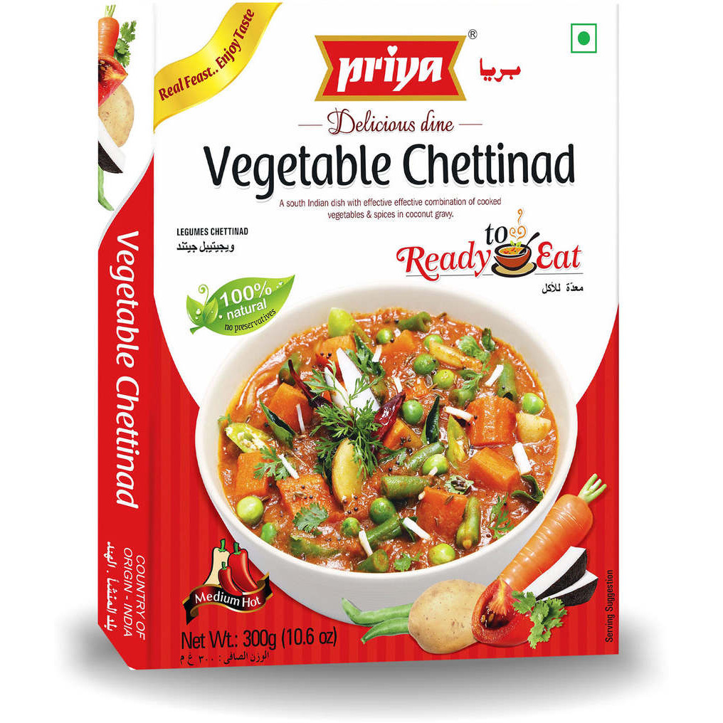 Priya RTE Vegetable Chettinad - 300 Gm (10.6 Oz)