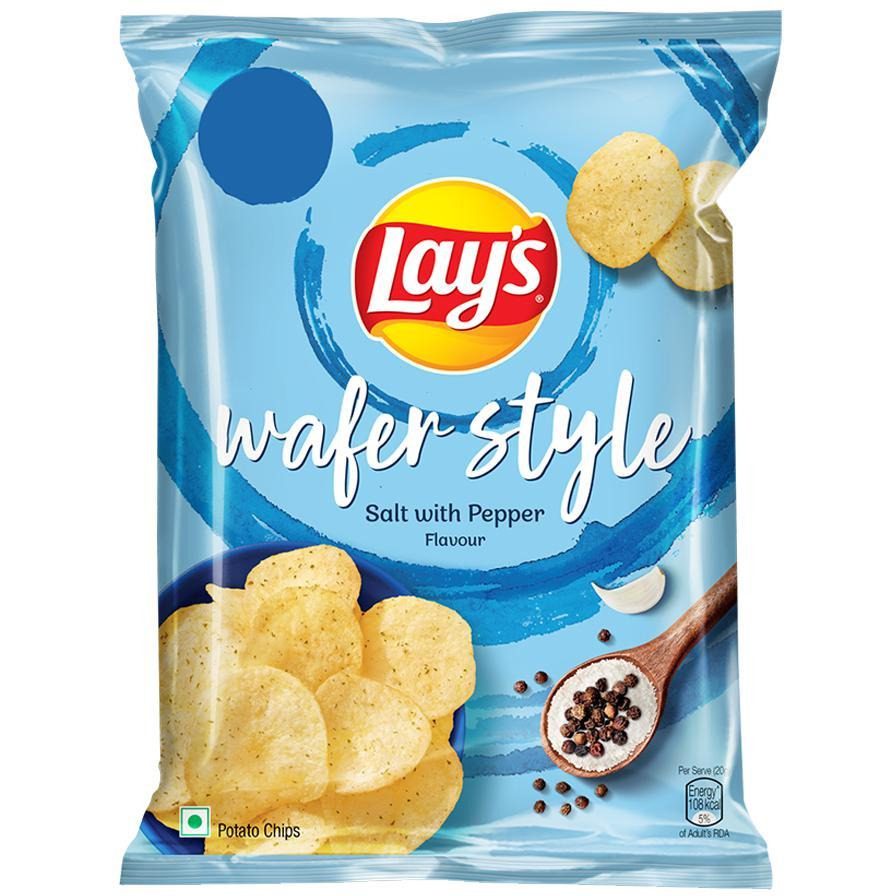 Lay's Wafer Style Salt With Pepper Chips - 48 Gm (1.69 Oz)