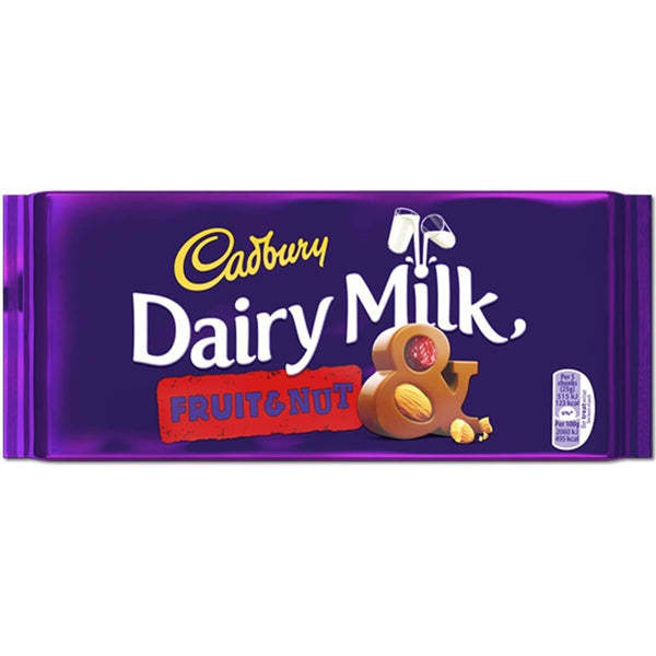Case of 15 - Cadbury Dairy Milk Fruit & Nut Chocolate - 180 Gm