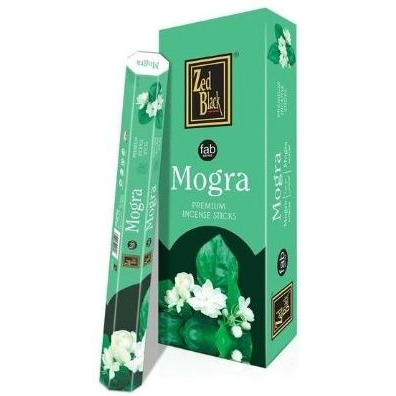 Case of 12 - Zed Black Mogra Agarbatti Incense Sticks - 120 Pc