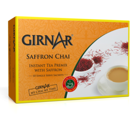 Case of 24 - Girnar Instant Saffron Chai Milk Tea Sweetened - 220 Gm (7.7 Oz)