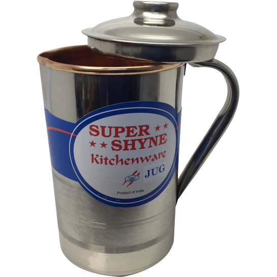 Case of 3 - Super Shyne Copper Steel Jug With Lid