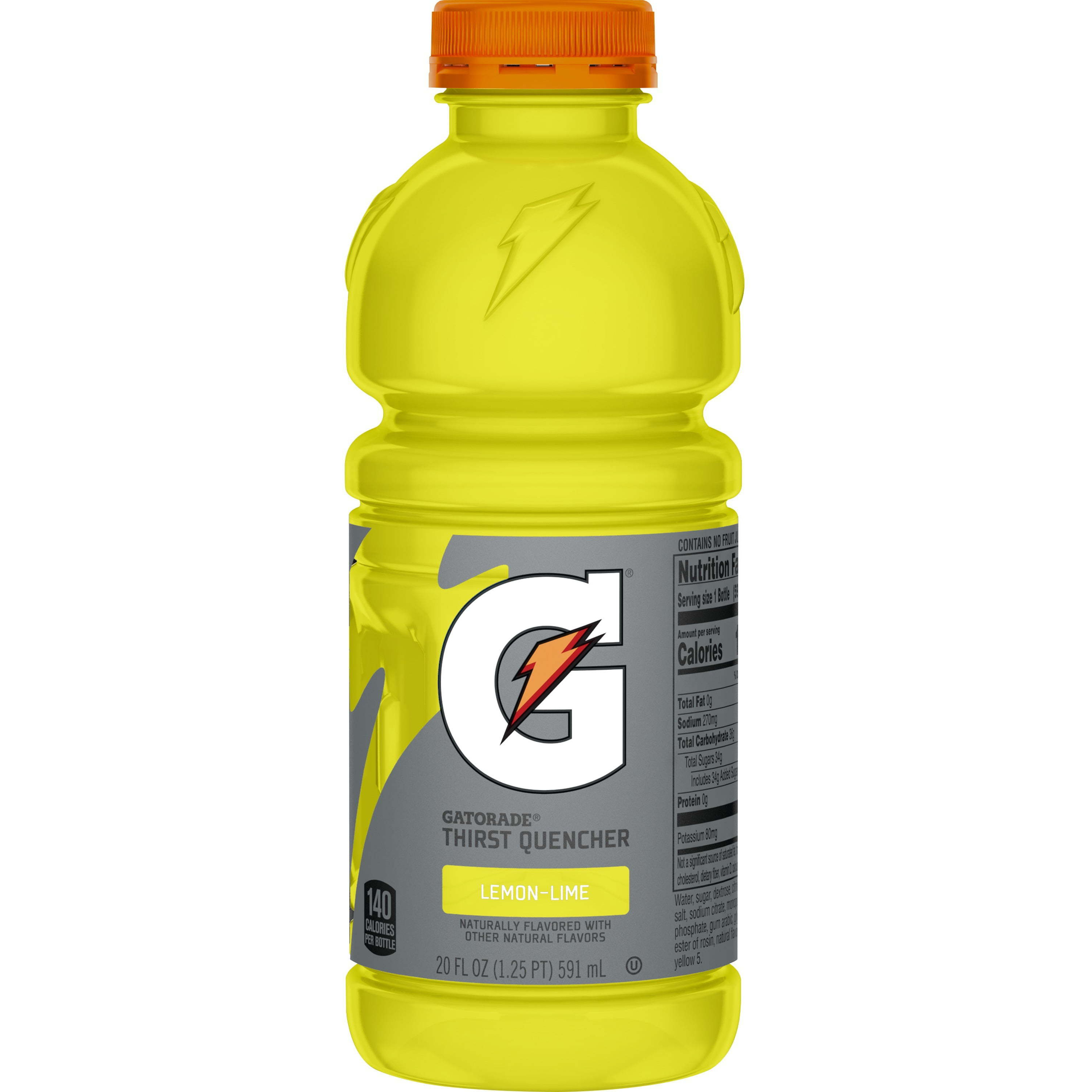 Case of 8 - Gatorade Lemon Lime Sports Drink - 20 Fl Oz (591 Ml)