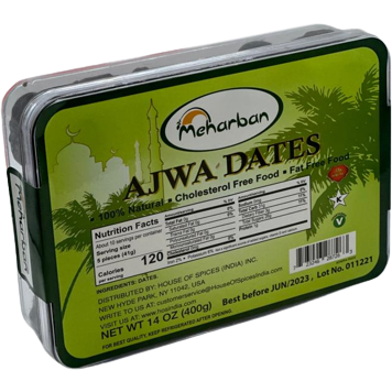 Meharban Ajwa Dates - 400 Gm (14 Oz)