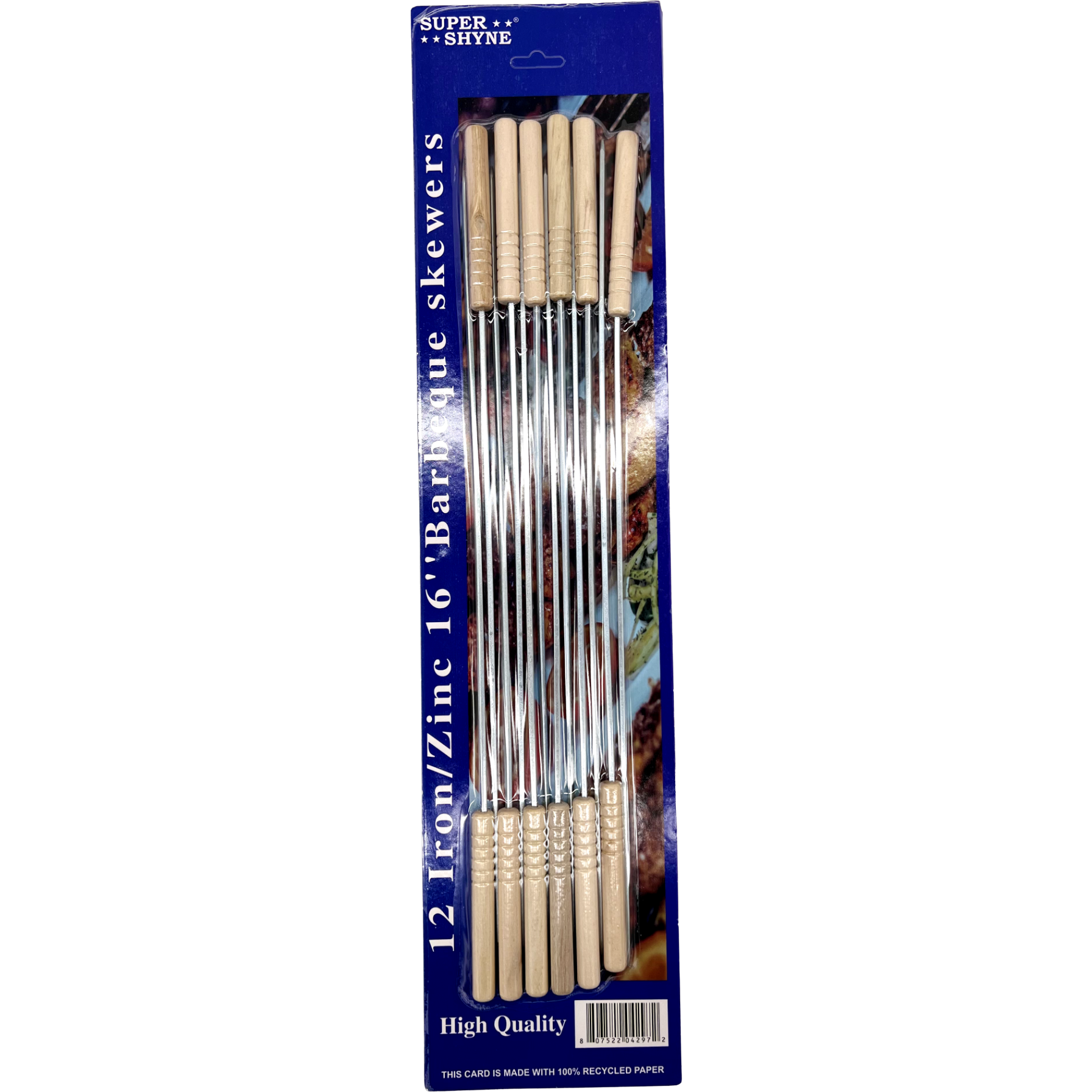 Case of 1 - Super Shyne Barbeque Skewers - 12 Ct