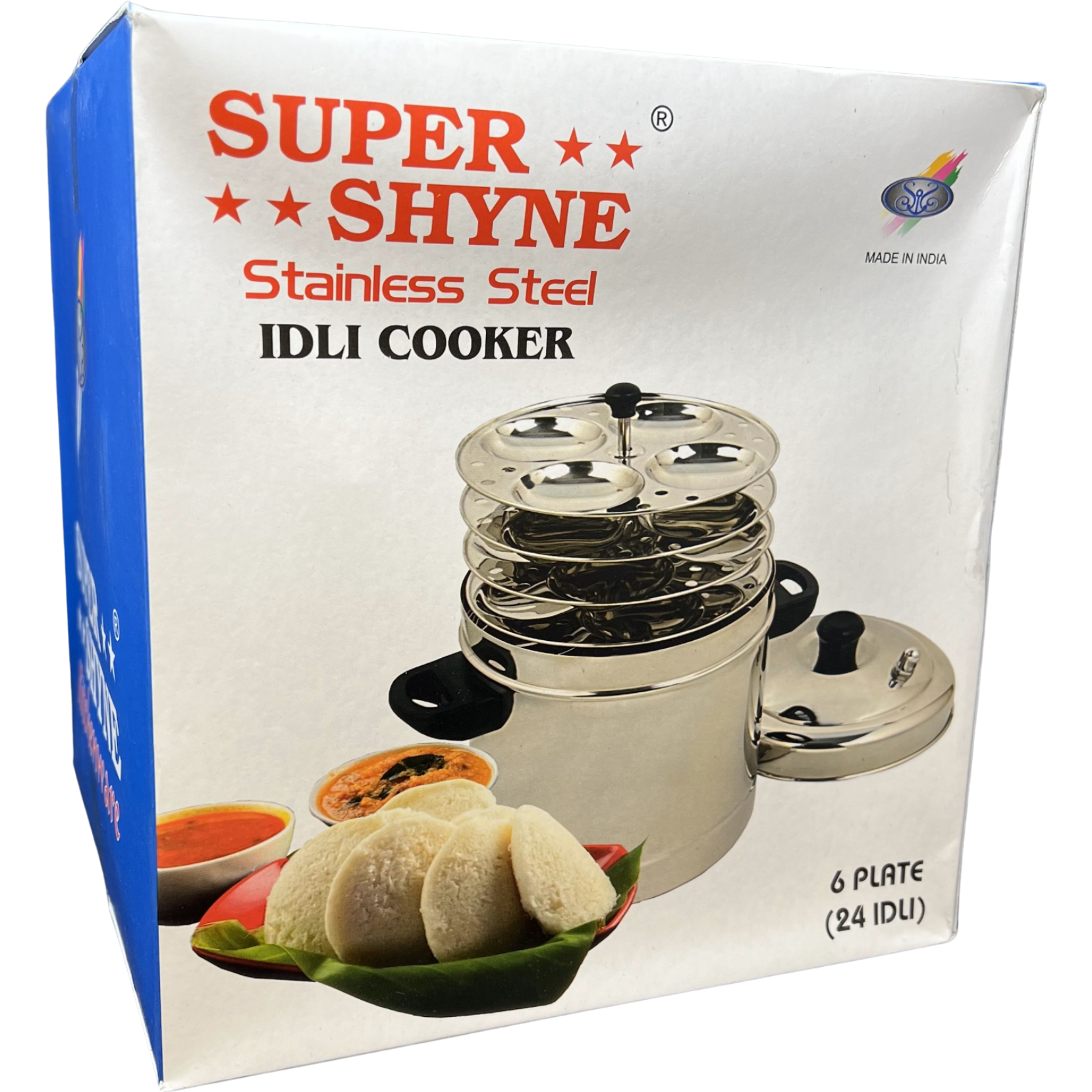 Case of 1 - Super Shyne Idli Cooker 6 Plates