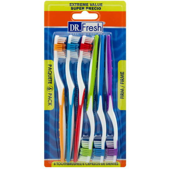 Case of 12 - Dr. Fresh Firm Toothbrushes - 6 Pc