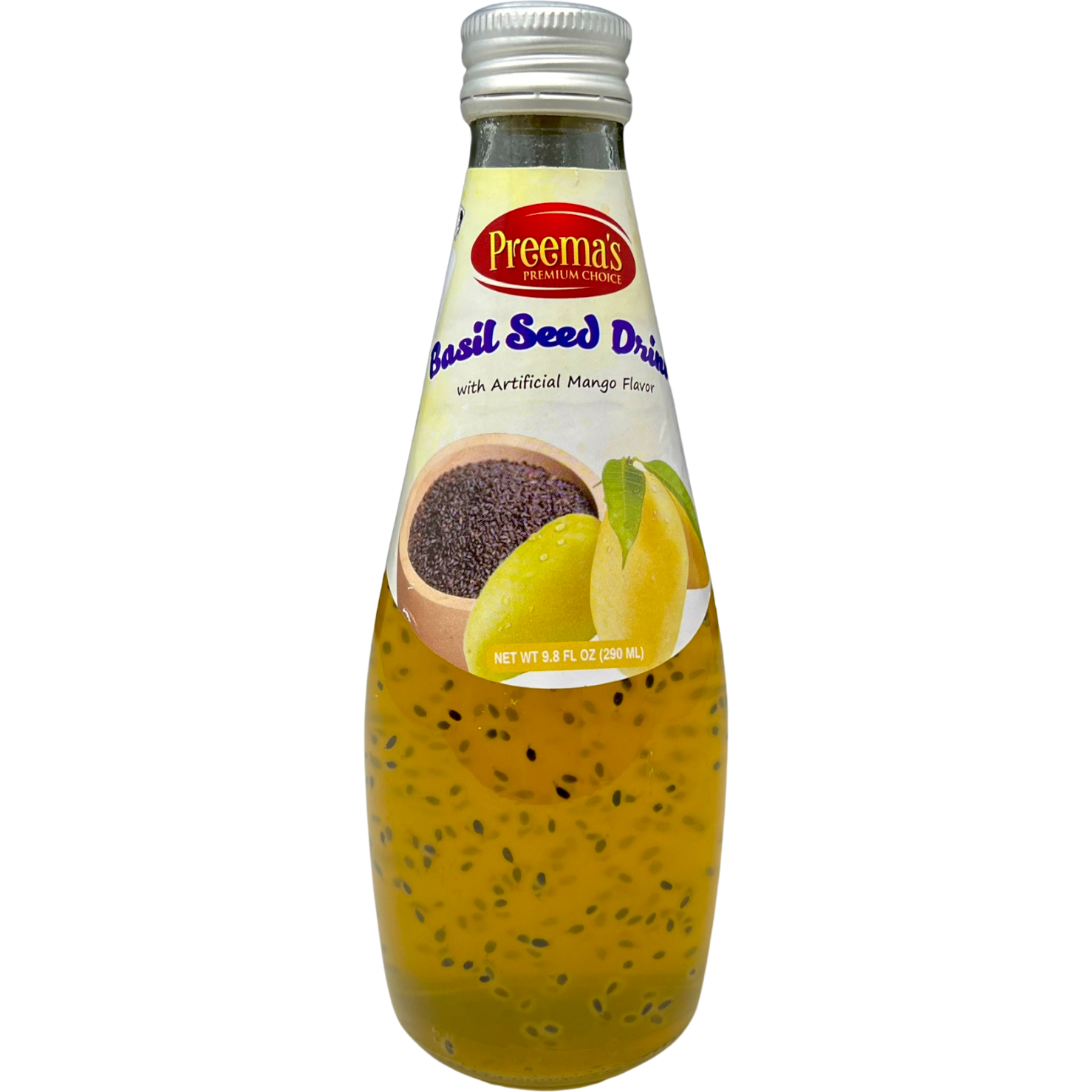 Preema's Basil Seed Drink Mango Flavor - 290 Ml (9.8 Fl Oz)