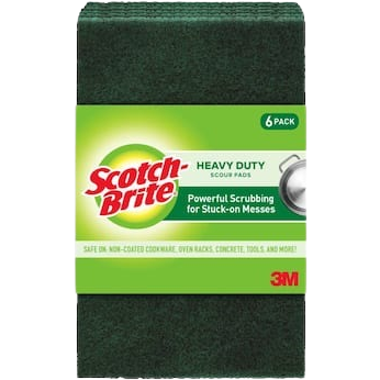 Scotch Brite Heavy Duty Scour Pads - 6Pc