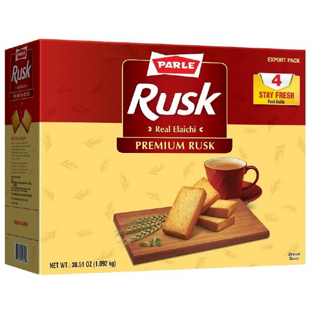 Parle Rusk Real Elaichi - 1 Kg (2.2 Lb) [50% Off]