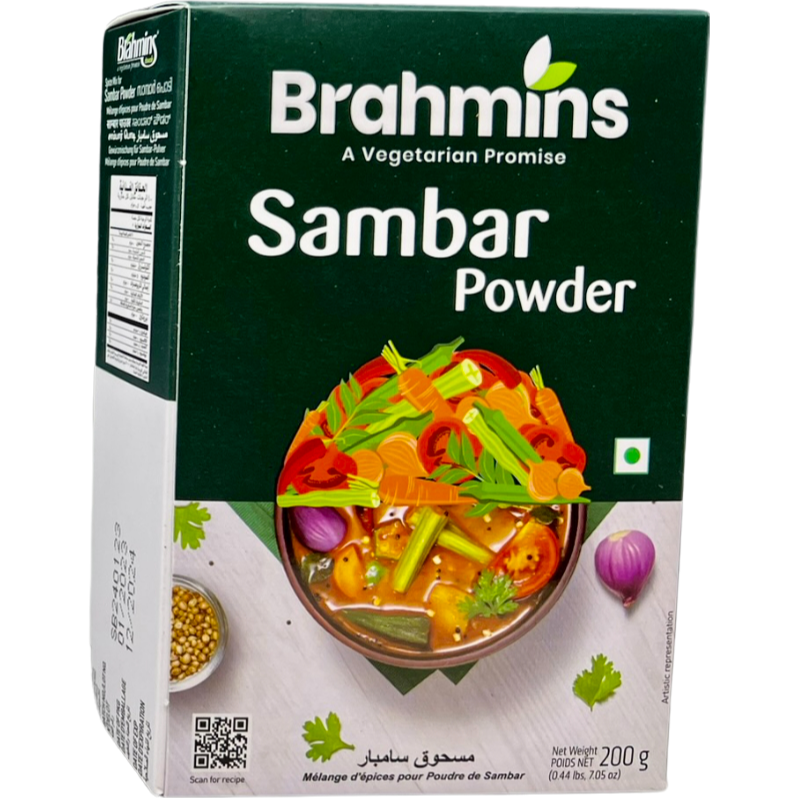 Case of 20 - Brahmins Sambar Powder - 200 Gm (7 Oz) [50% Off]