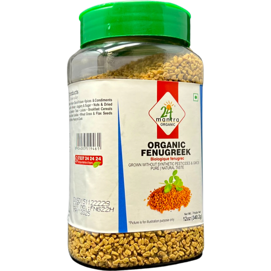 Case of 24 - 24 Mantra Organic Fenugreek Seeds - 12 Oz (340 Gm)