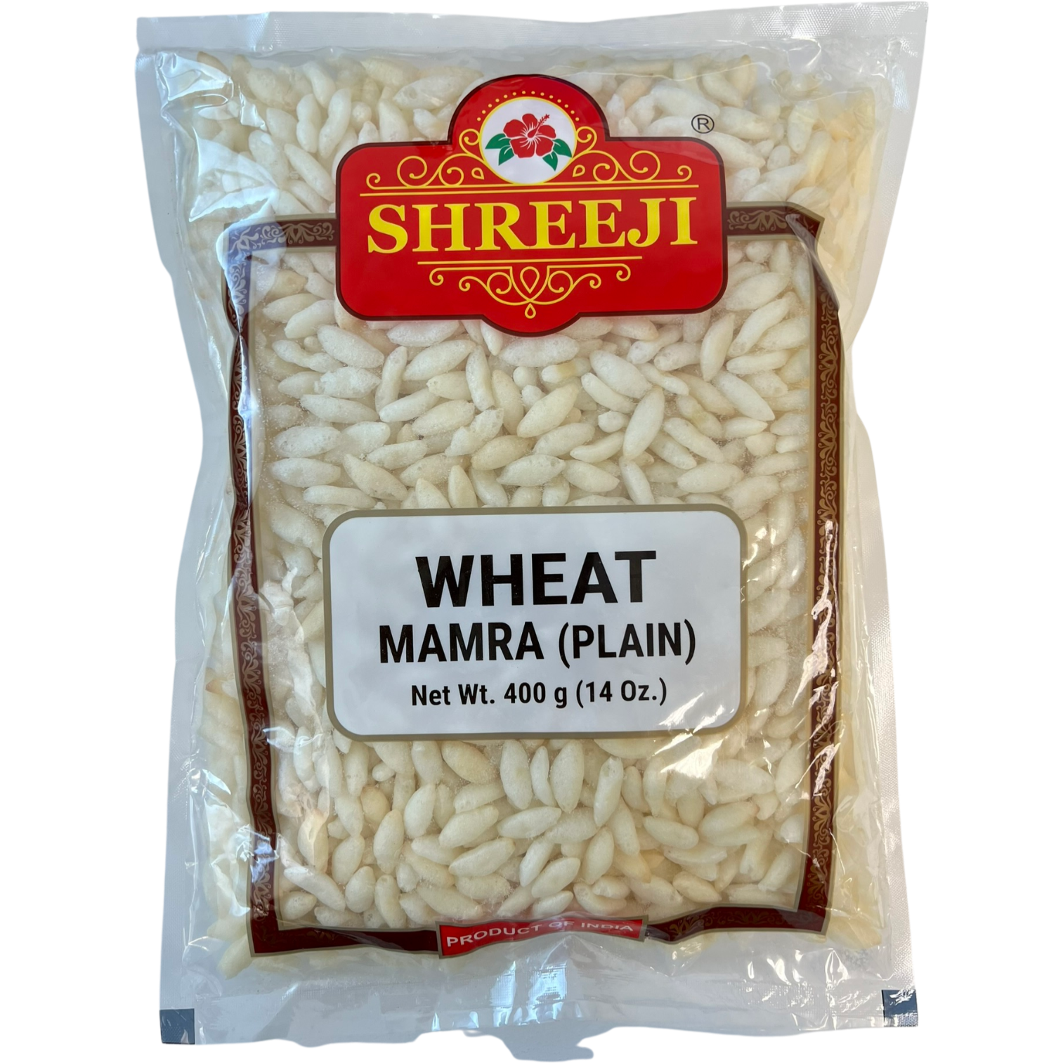 Case of 10 - Shreeji Wheat Plain Mamra - 400 Gm (14 Oz)