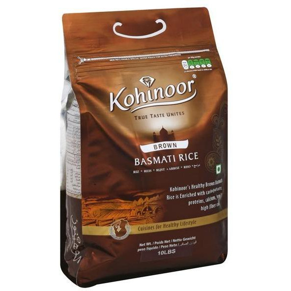 Kohinoor Bron Basmati Rice - 10 Lb (4.5 Kg)