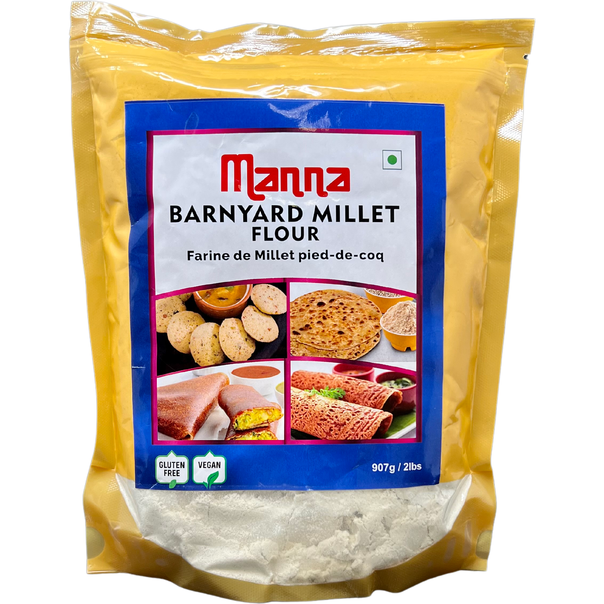 Case of 12 - Manna Barnyard Millet Flour - 2 Lb (907 Gm)