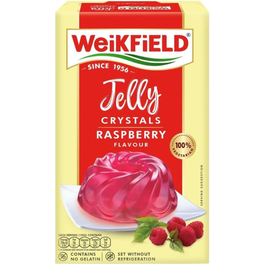 Weikfield Jelly Crystals Raspberry - 90 Gm (3.14 Oz)