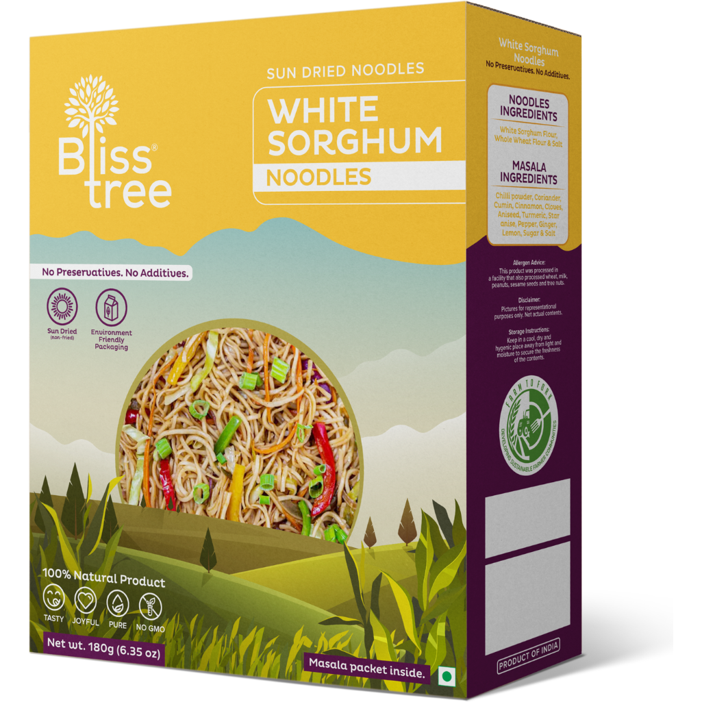 Case of 13 - Bliss Tree White Shorghum Noodles - 180 Gm (6.35 Oz)