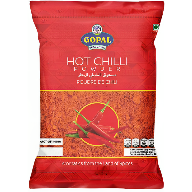 Case of 25 - Gopal Hot Chilli Powder - 200 Gm (7.05 Oz)