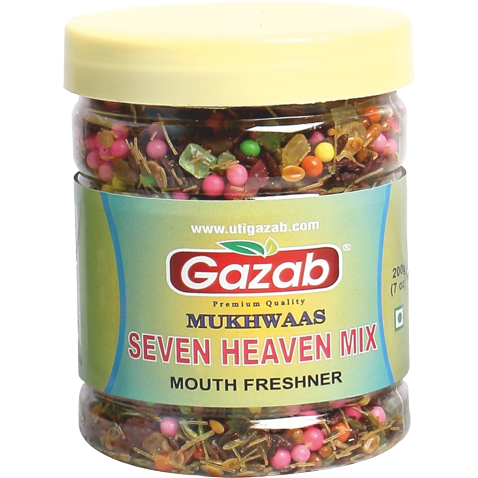 Case of 24 - Gazab Mukhwaas Seven Heaven Mix - 7 Oz (200 Gm)