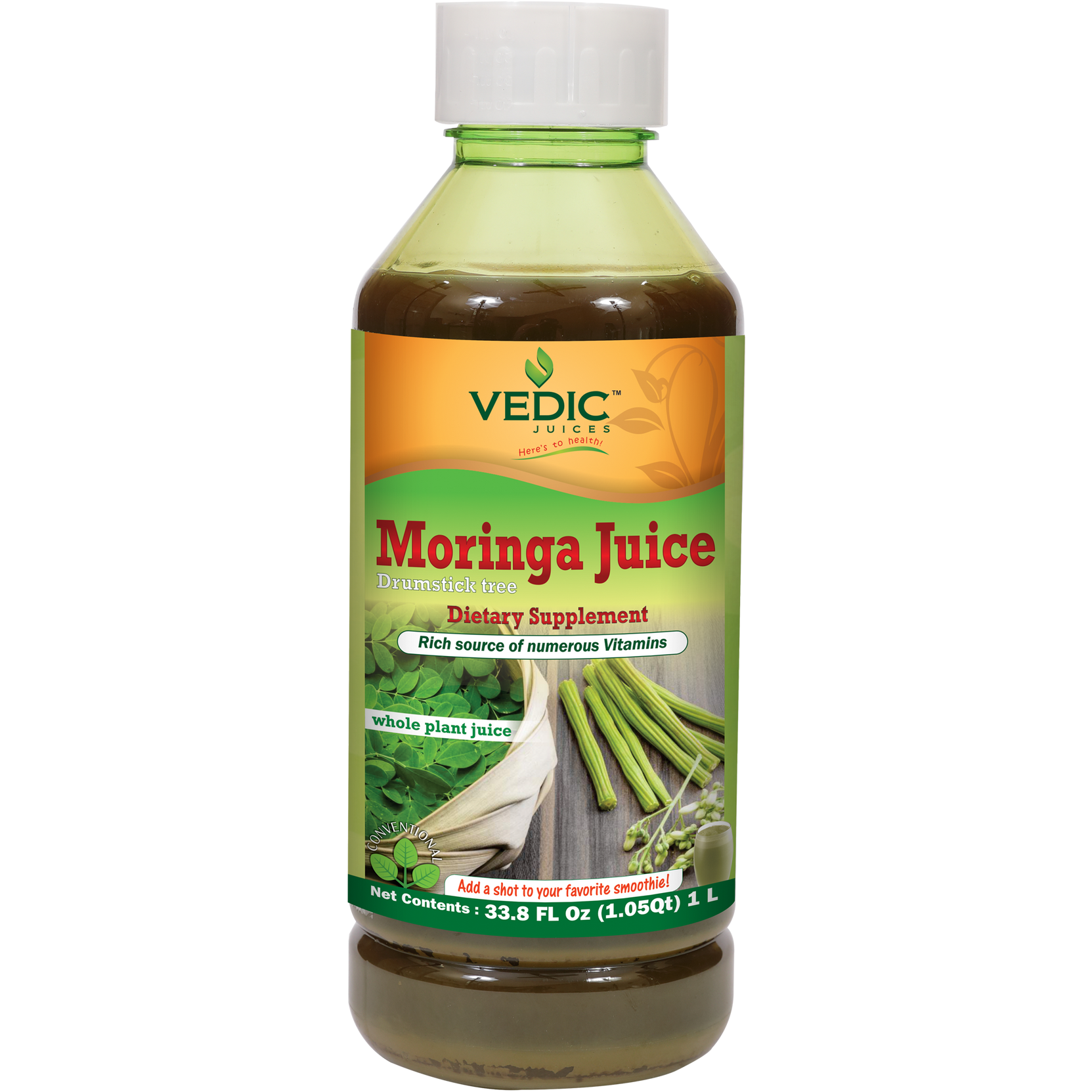 Vedic Moringa Juice - 1 L (33.8 Fl Oz)