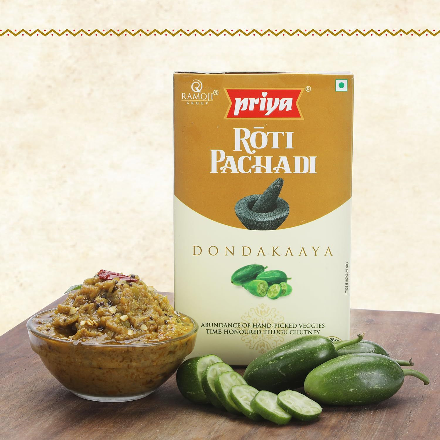 Priya Roti Pachadi Ivy Gourd Chutney - 100 Gm (3.5 Oz)