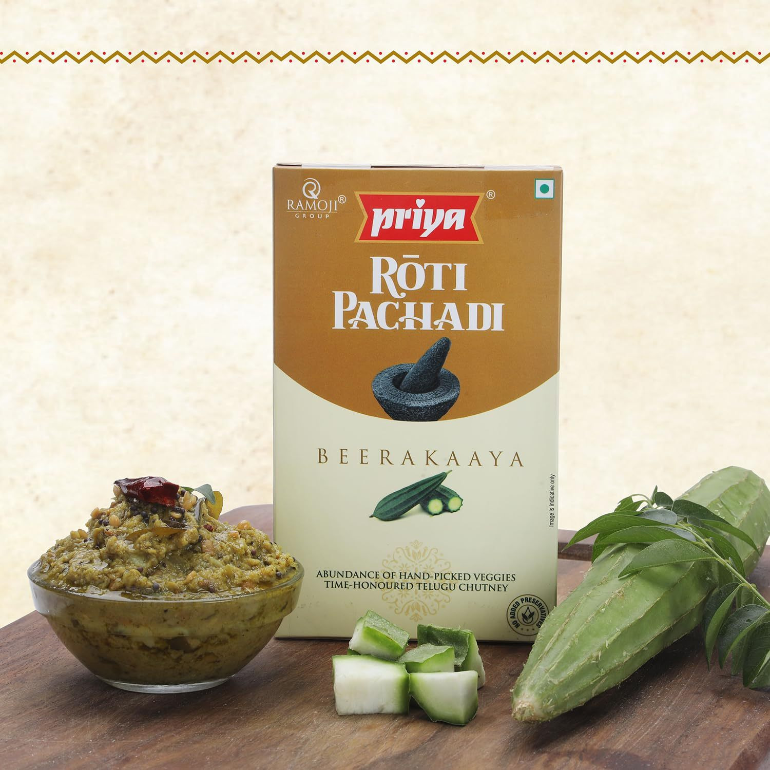 Priya Roti Pachadi Ridge Gourd Chutney - 100 Gm (3.5 Oz)