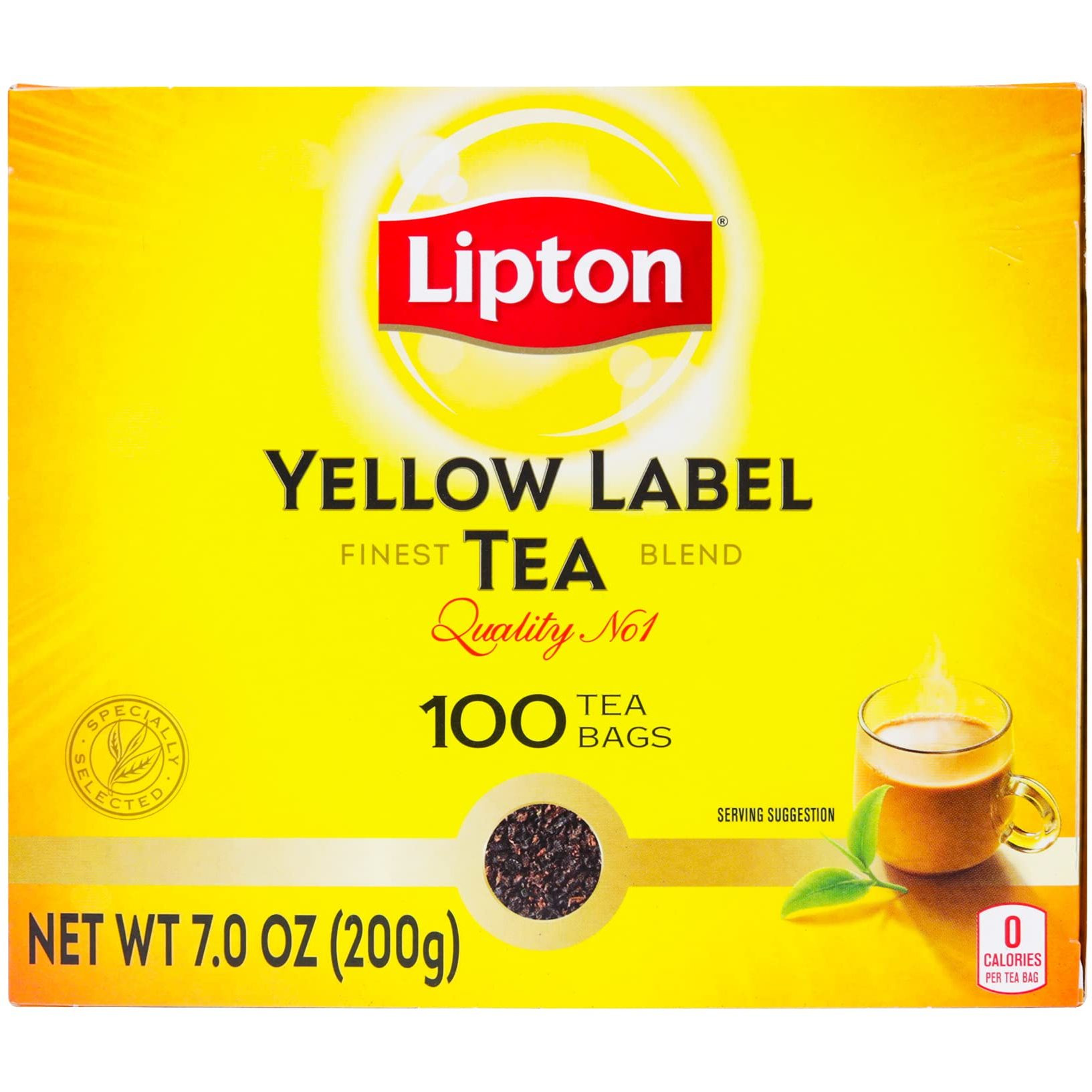 Case of 12 - Lipton Yellow Label 100 Teabags - 200 Gm (7 Oz)