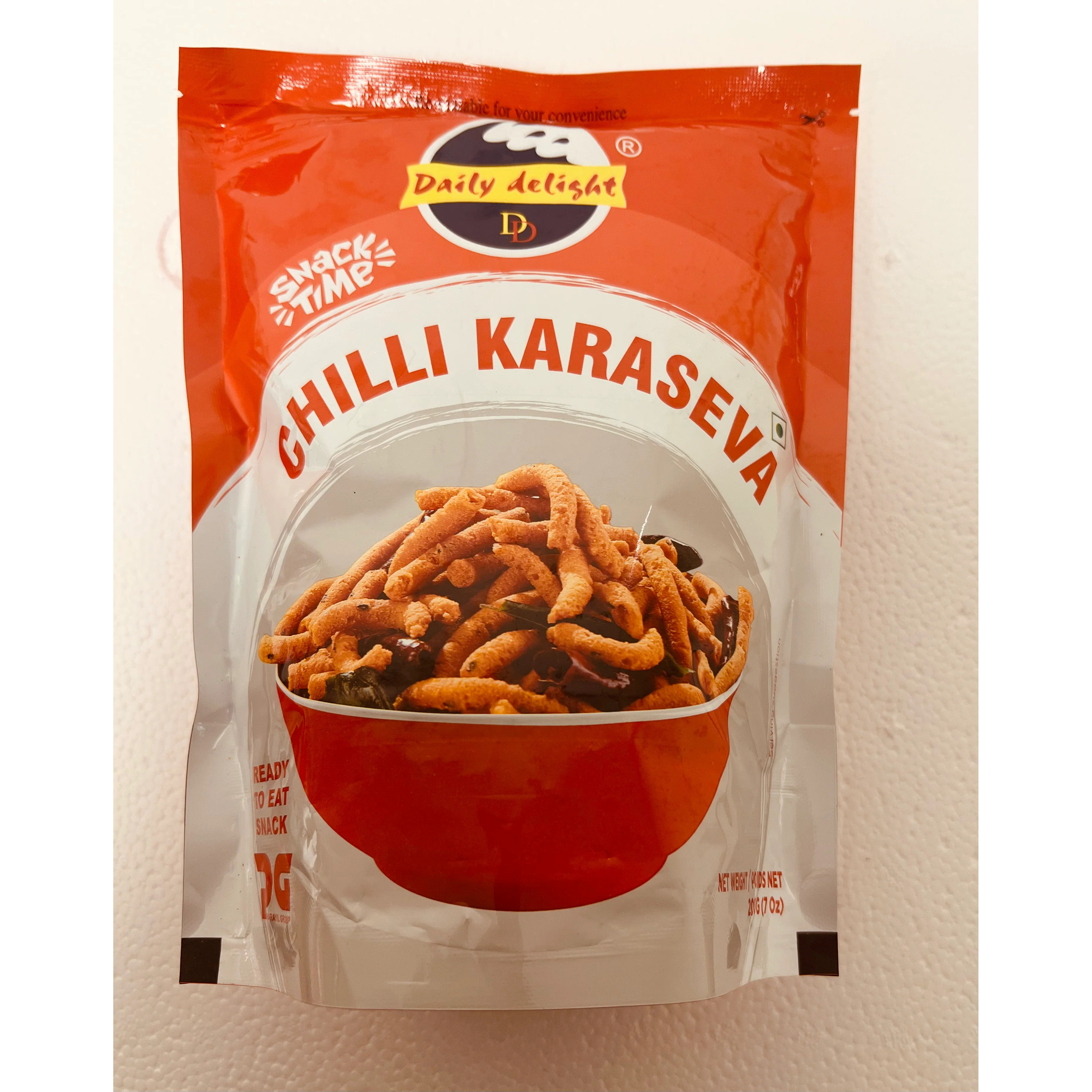 Daily Delight Chilli Karaseva - 200 Gm (7 Oz)