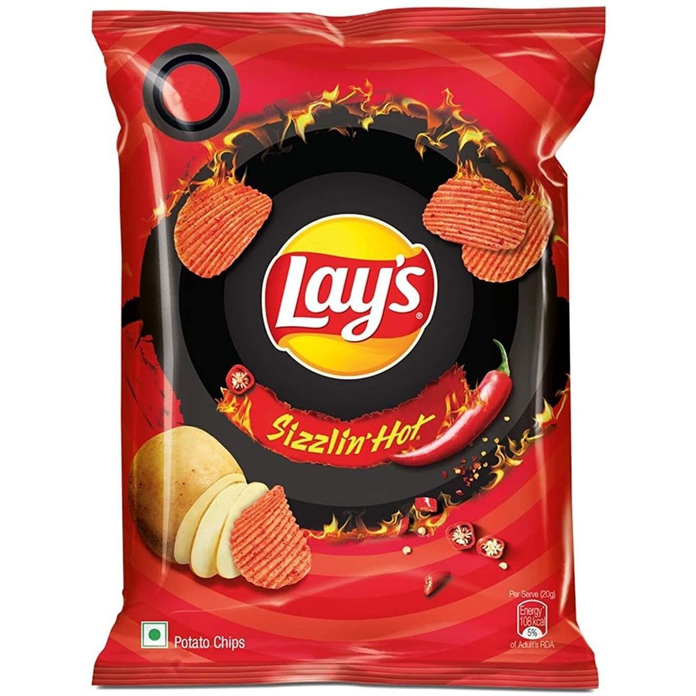 Lay's Sizzling Hot Chips - 48 Gm (1.69 Oz)