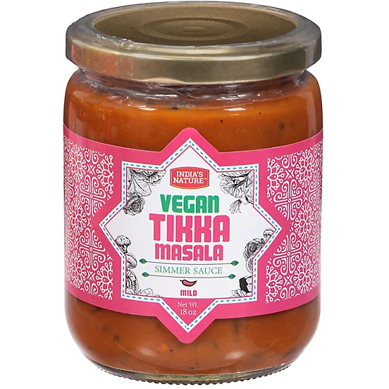 India's Nature Vegan Tikka Masala Simmer Sauce Mild - 18 Oz (510 Gm)