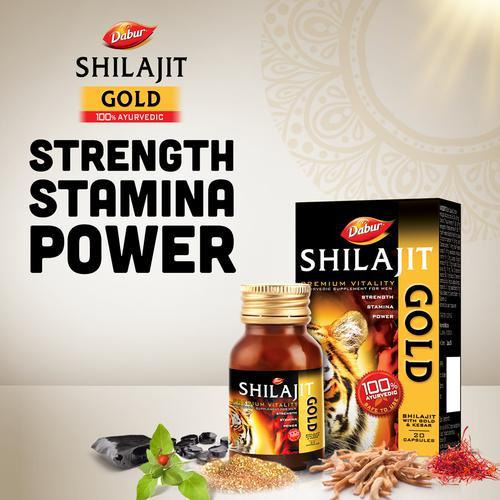 Dabur Shilajit Gold Ayurvedic Supplement  - 10 Capsules