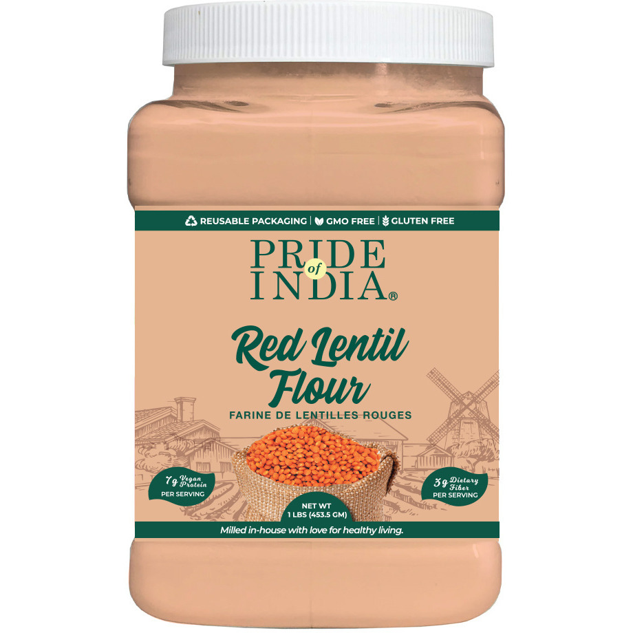 PRIDE OF INDIA Red Lentil Flour (1 lbs)