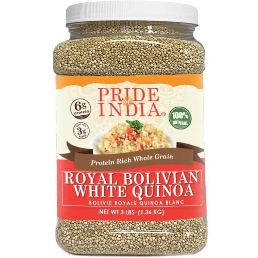 Pride Of India - Natural White Royal Quinoa - 100% Bolivian Superior Grade Protein Rich Whole Grain