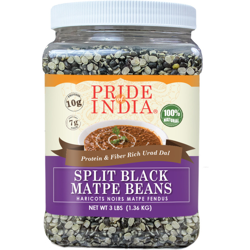 Pride Of India - Indian Split Black Gram Matpe Beans - Protein & Fiber Rich Urad Dal