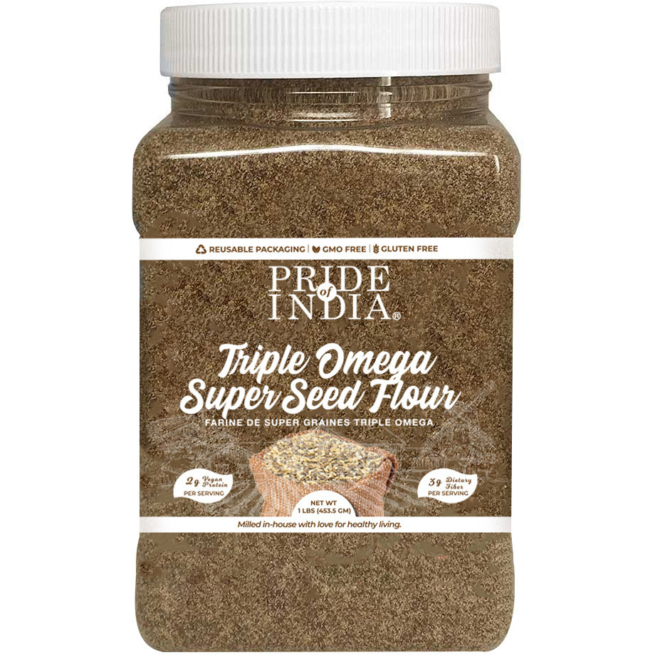 PRIDE OF INDIA Triple Omega Super Seed Flour (1 lbs)