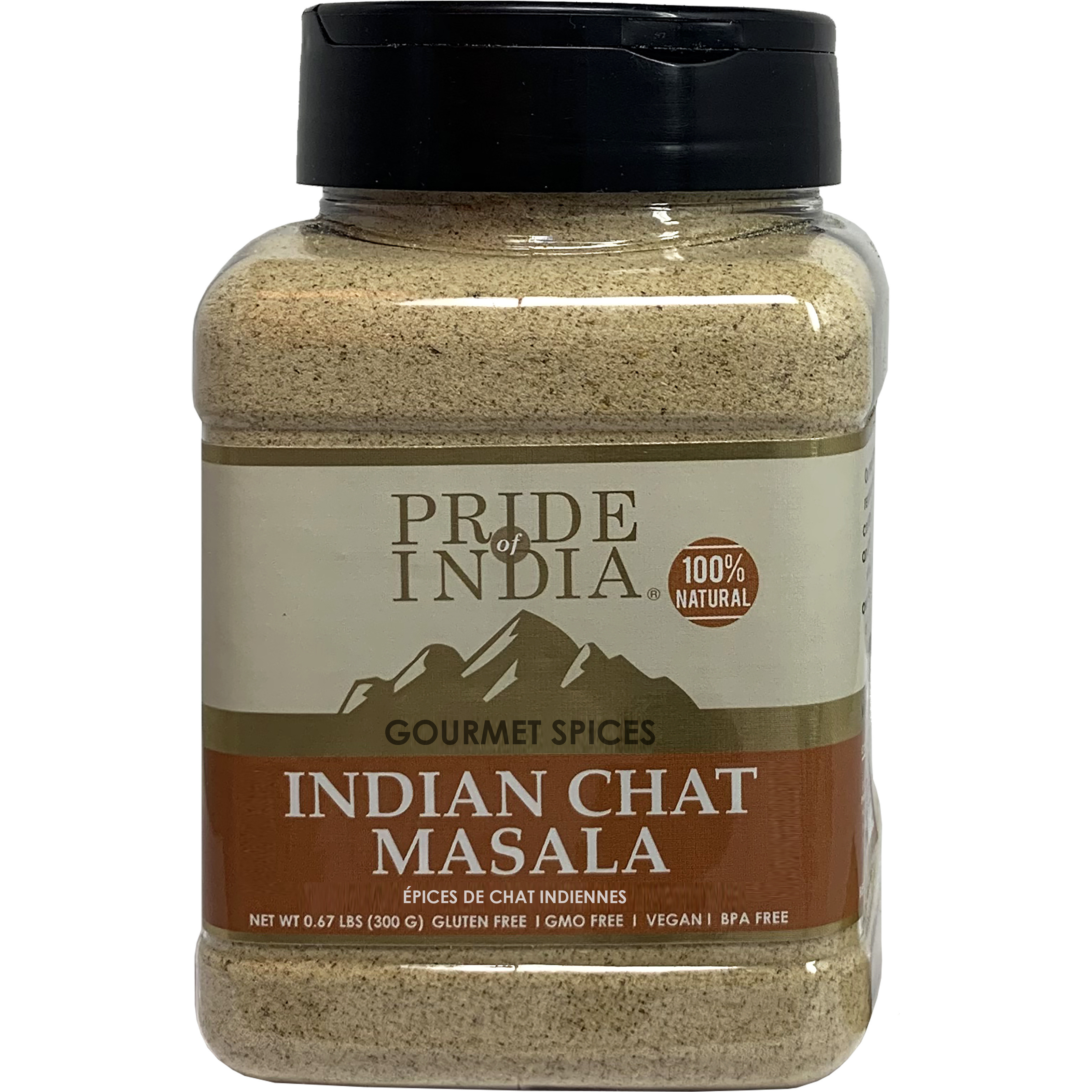 Pride Of India - Tangy Chat Masala Seasoning - Traditional Delhi Style, 10.5 oz (297 gm)