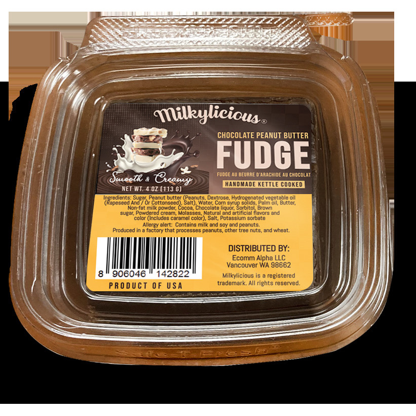 Old Fashioned Handmade Smooth Creamy Fudge - Chocolate Peanut Butter (1/4 Pound)