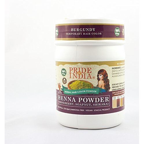 Herbal Henna Powder - Burgundy - W Gloves 0.5Lb Jar oz