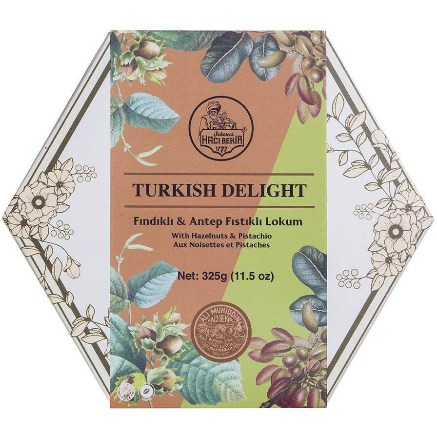 Hac Bekir Turkish Delight Pistachio And Hazelnut Mixed - 325 g