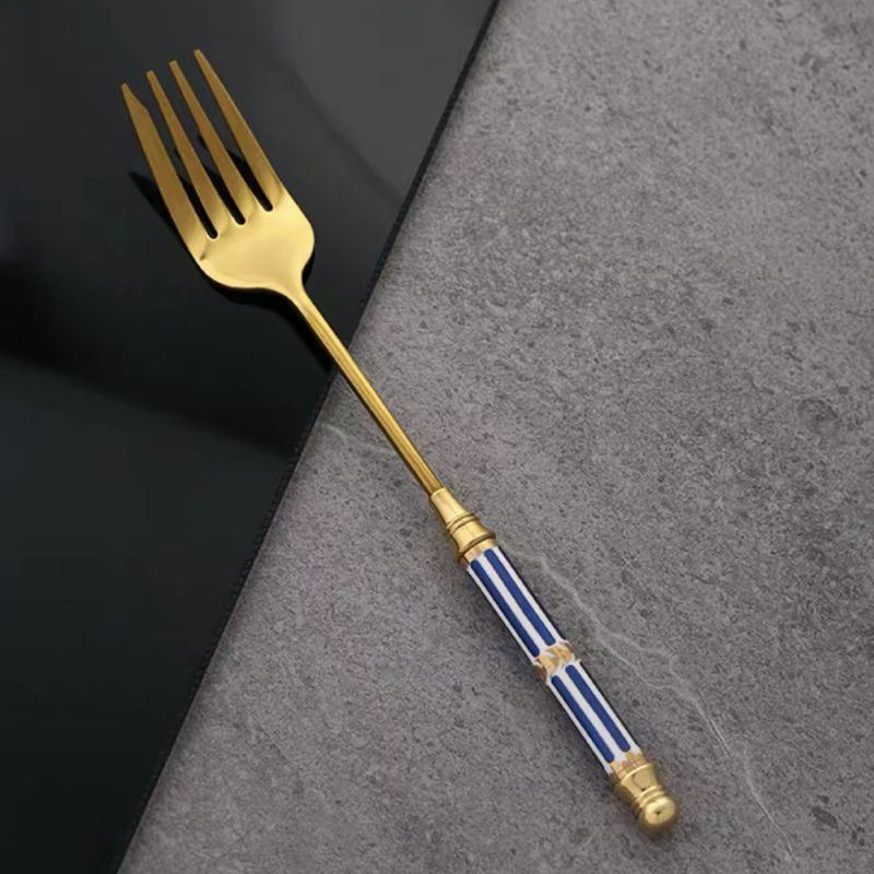 3Pcs/set Stainless Steel Cutlery Set Gold Dinnerware Spoon and Fork Knife Dinner Dinnerware Set